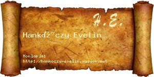 Hankóczy Evelin névjegykártya
